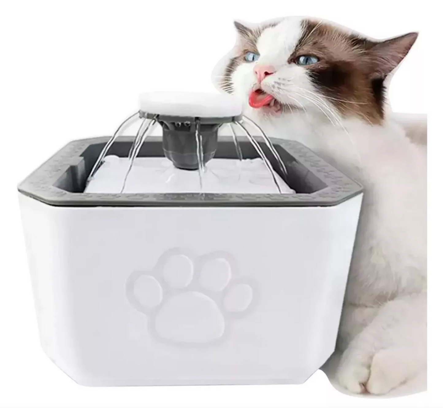 Fuente de agua blanca