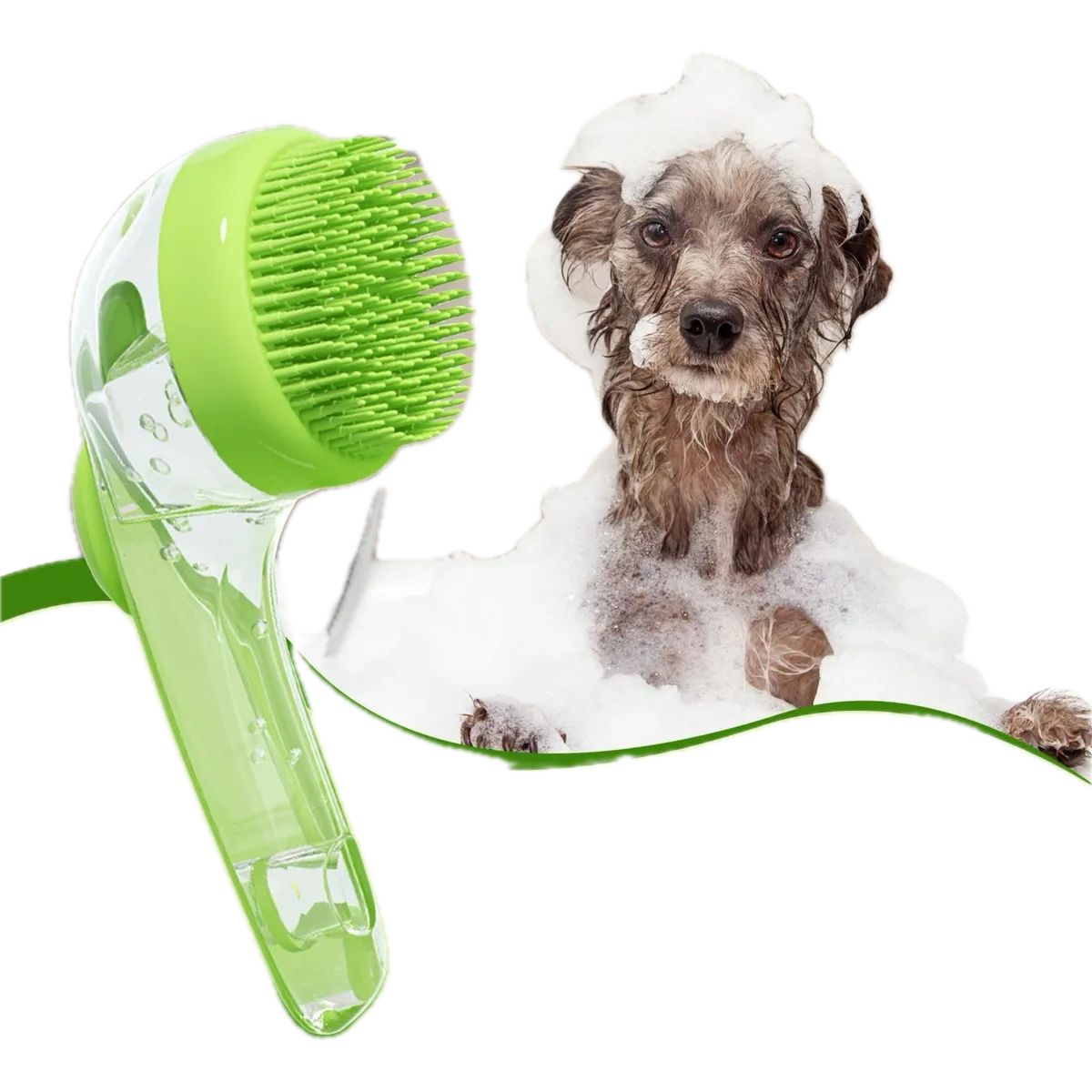 Cepillo de baño con dispensador