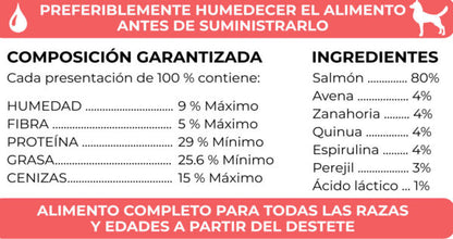 Barf polvo liofilizado de salmon para perros