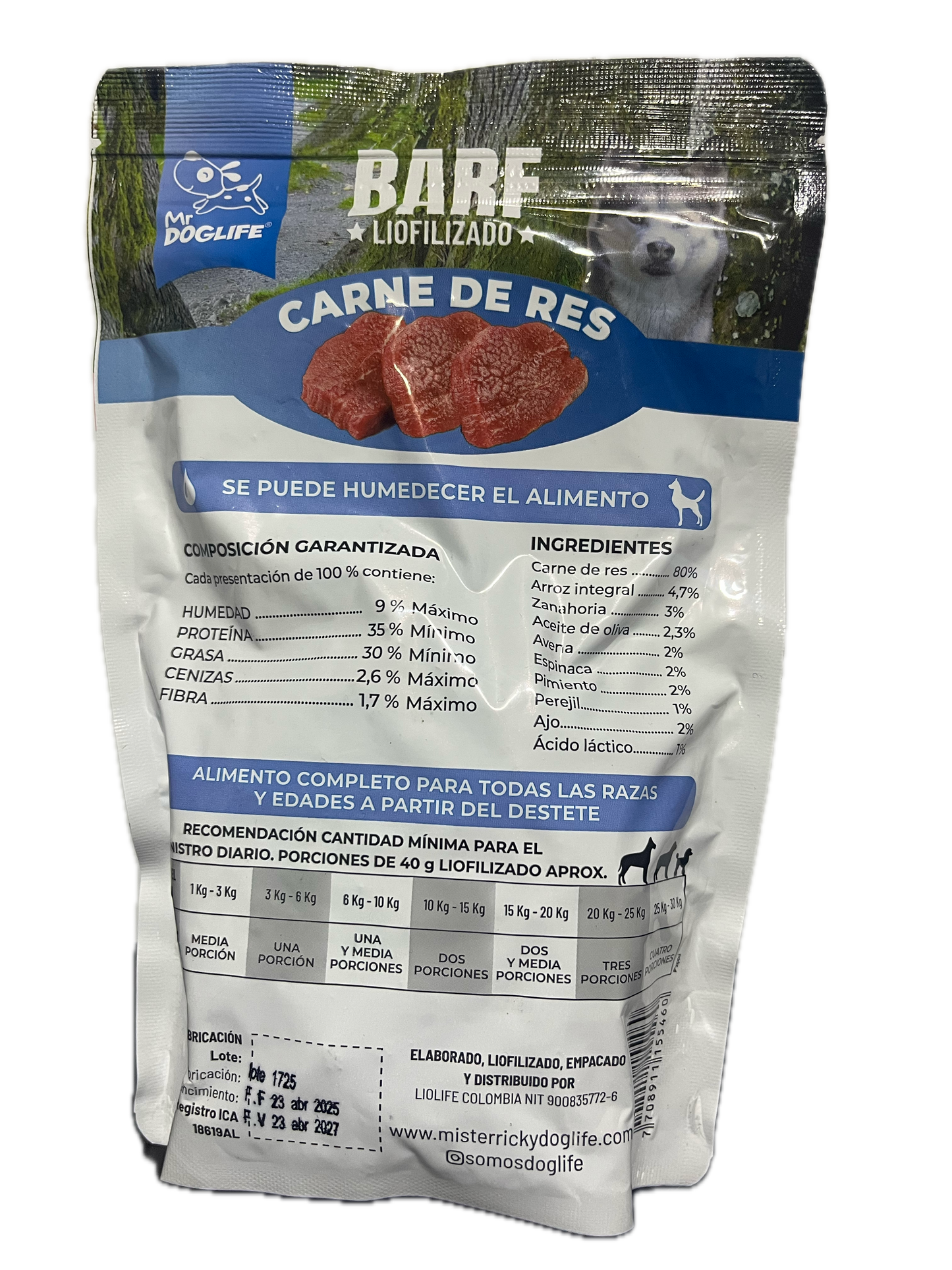 Barf carne tabletas para perros