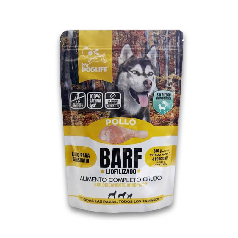 Barf pollo tabletas para perros