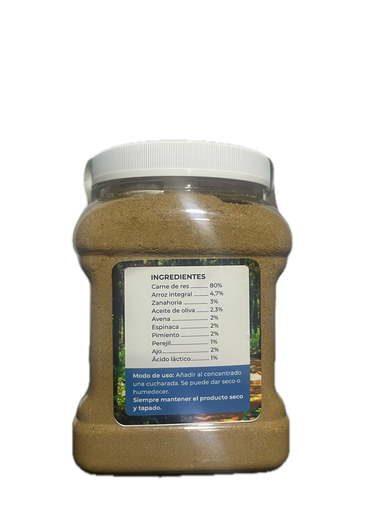 Barf polvo liofilizado de carne para perros