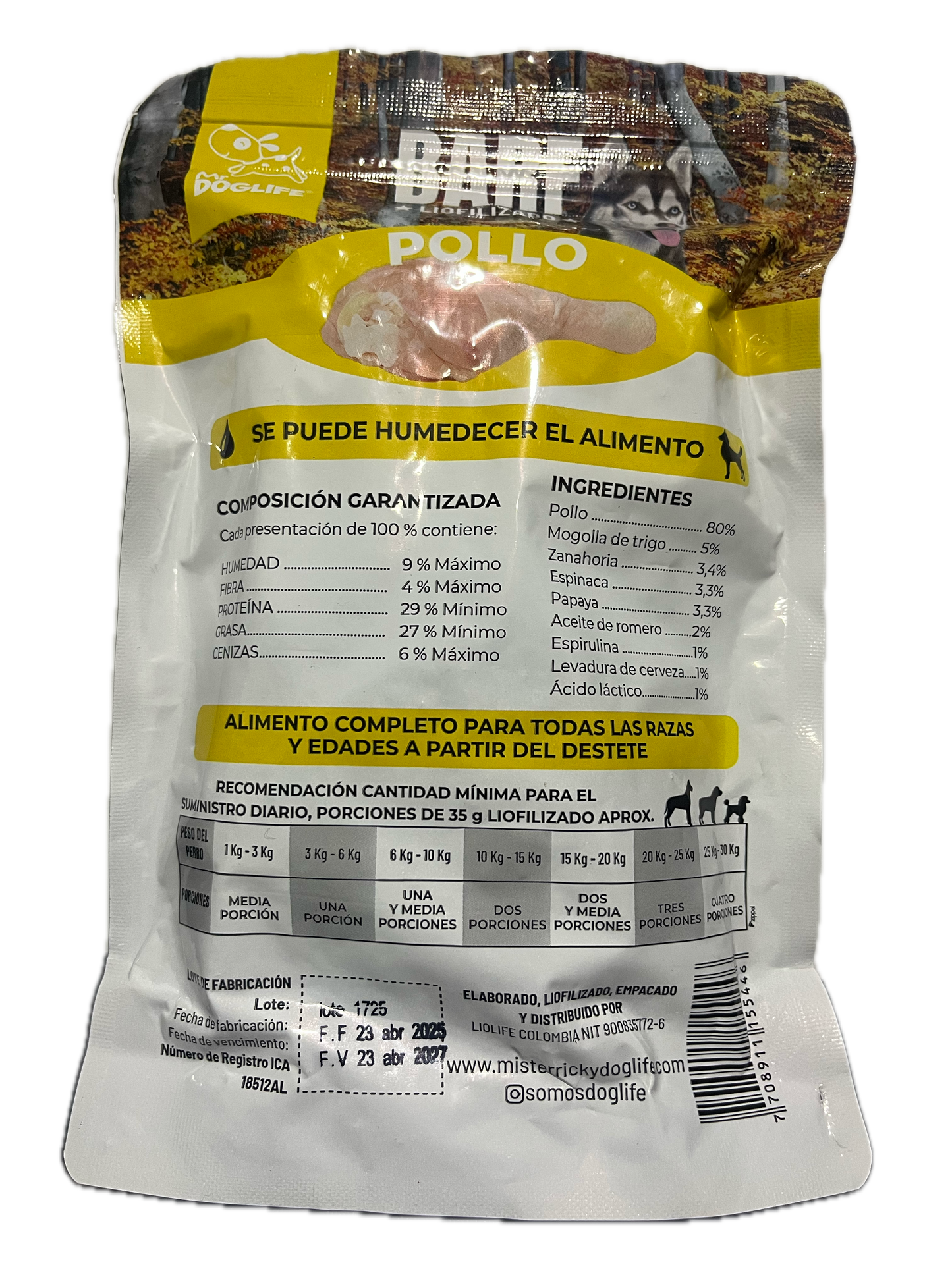 Barf pollo tabletas para perros