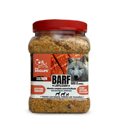 Barf polvo liofilizado de salmon para perros