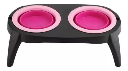 Comedero doble plegable