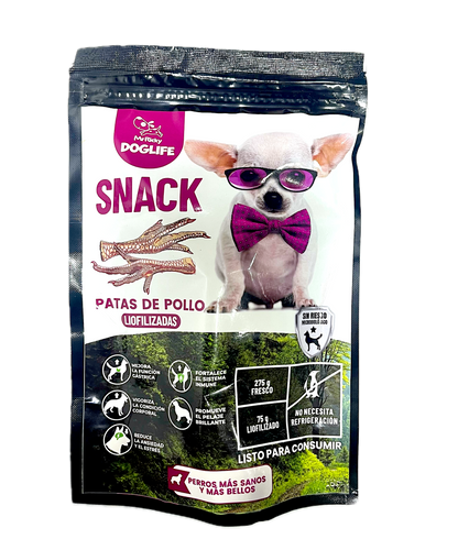 Snack patas de pollo para perro