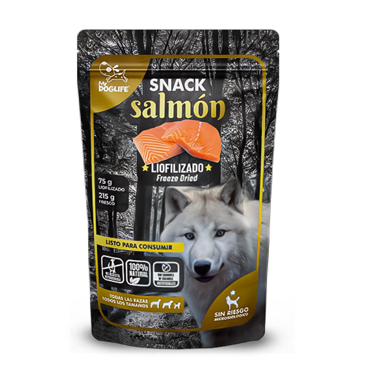 Snack salmon liofilizado para perros